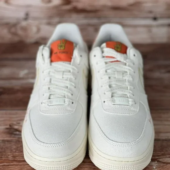 Nike Air Force 1 '07 Women’s Shoes White Solar Flare-Sail DQ7656 100 Size 8 New - Picture 3 of 10